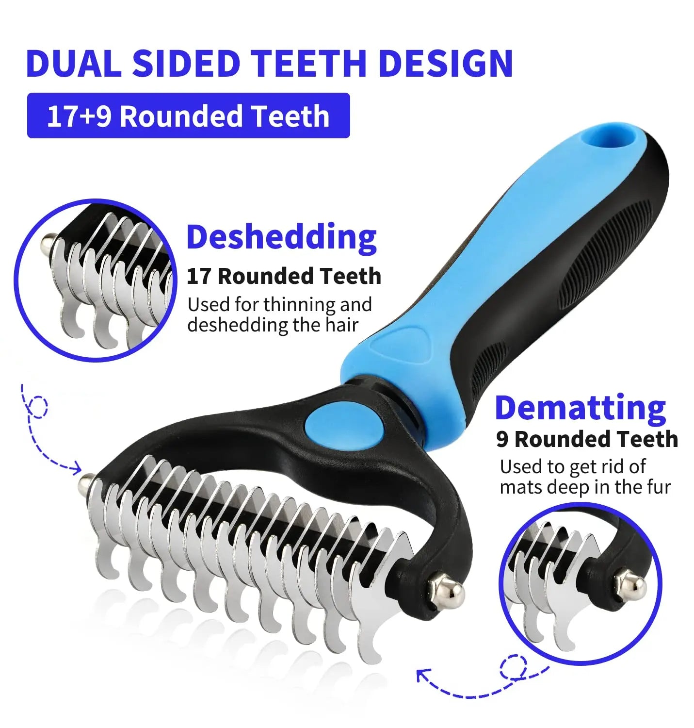 FurrFact Pet Comb - Pet Knot Comb