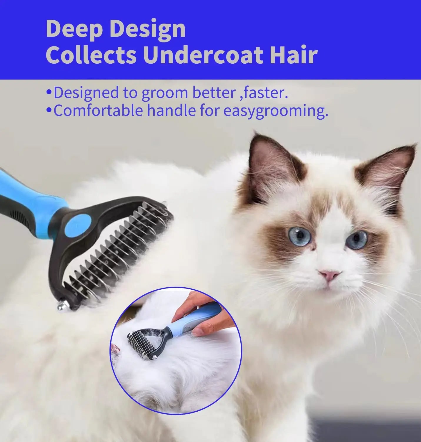 FurrFact Pet Comb - Pet Knot Comb