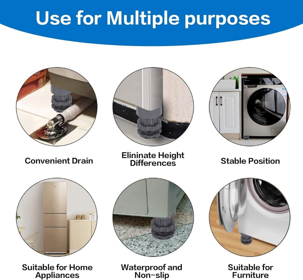 Washing machine anti vibration pad (set of 4)
