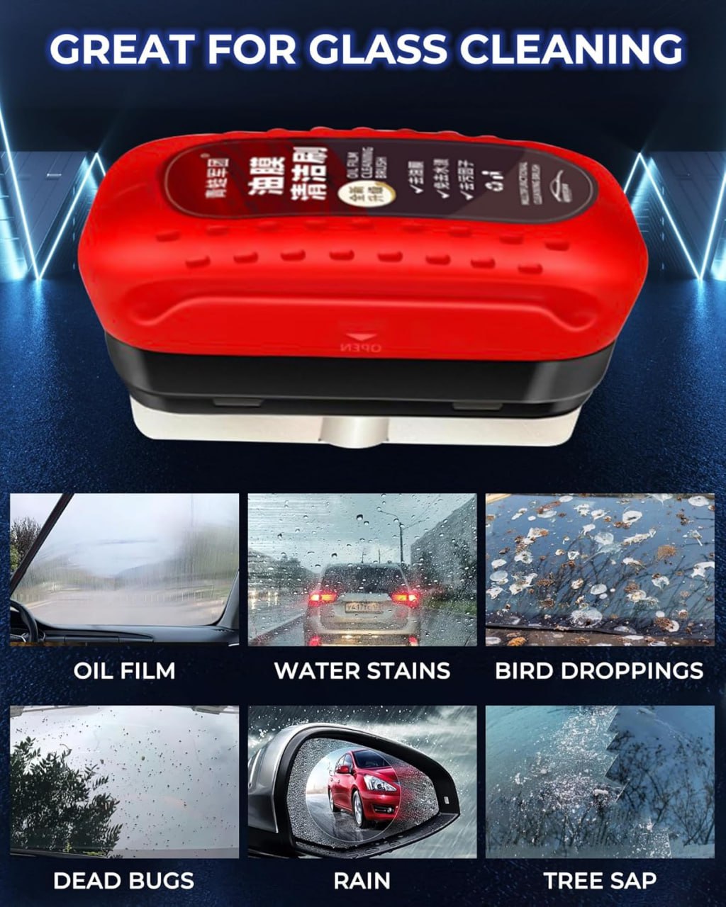 Car Glass oil cleaner